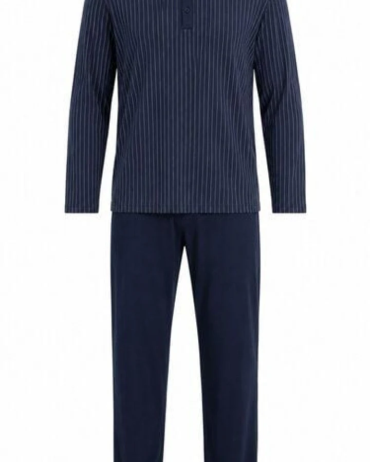 ZD Zero Defects Diplomatic langer Modal-Pyjama in Marineblau