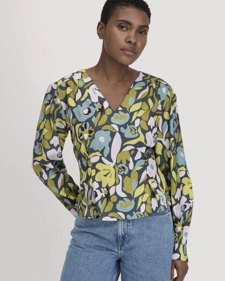 hessnatur Bluse Regular aus reiner LENZING ECOVERO Viskose