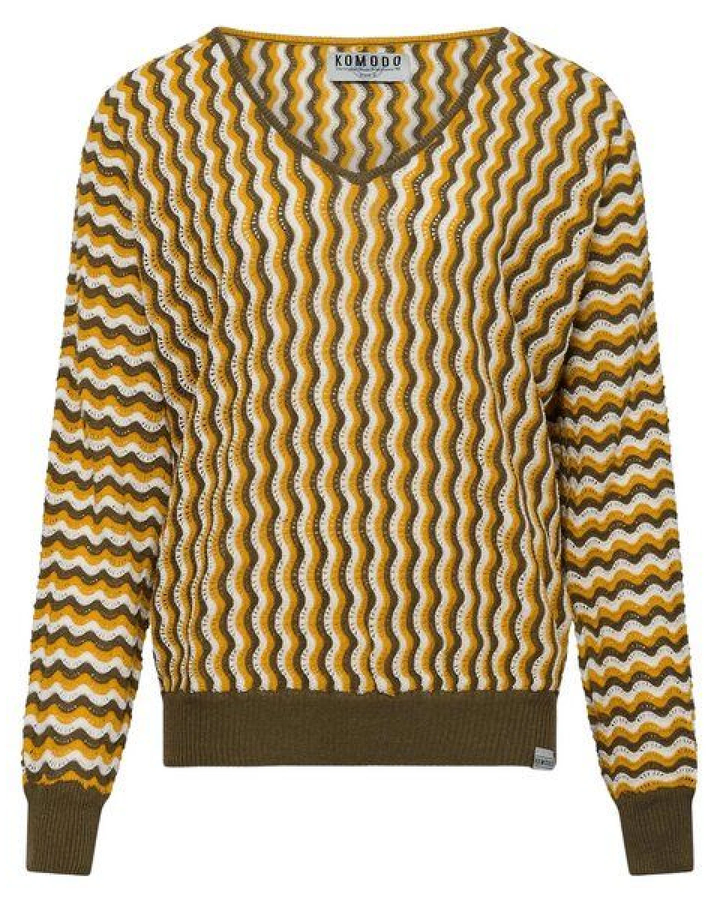 Komodo Strickpullover Clover Batchwing Wave Pointelle – Ansicht 2