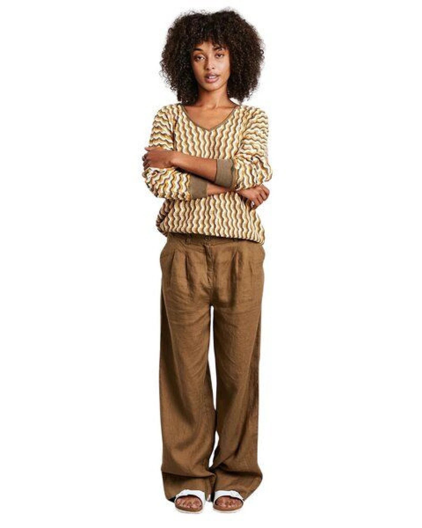 Komodo Strickpullover Clover Batchwing Wave Pointelle – Ansicht 3