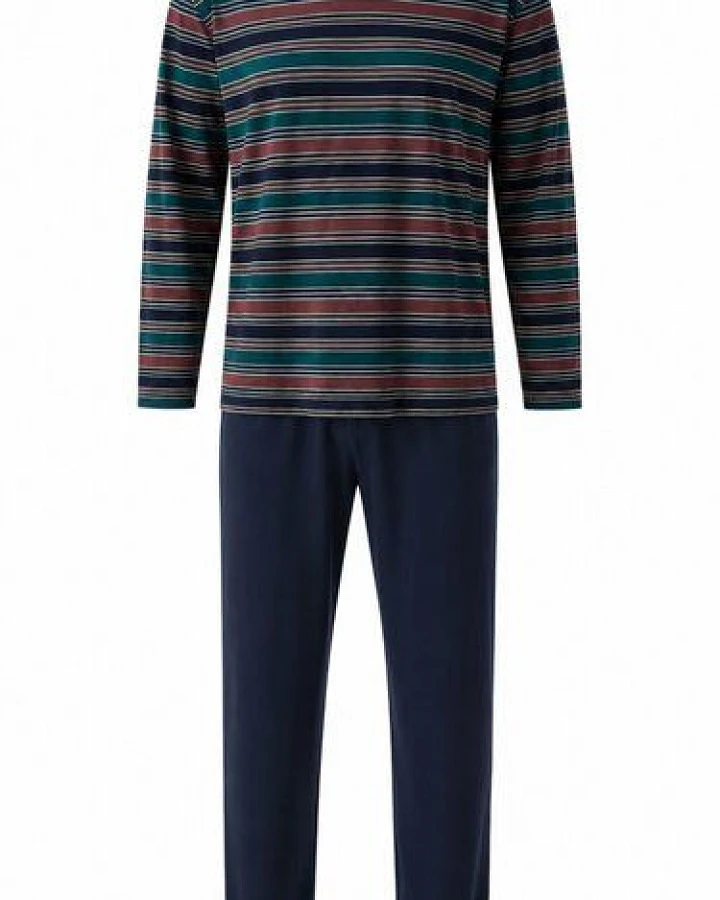 ZD Zero Defects Rugby langer gestreifter Modal-Pyjama