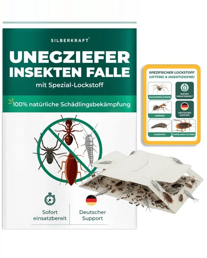 Silberkraft Ungeziefer/ Insektenfalle mit Spezial-Lockstoff