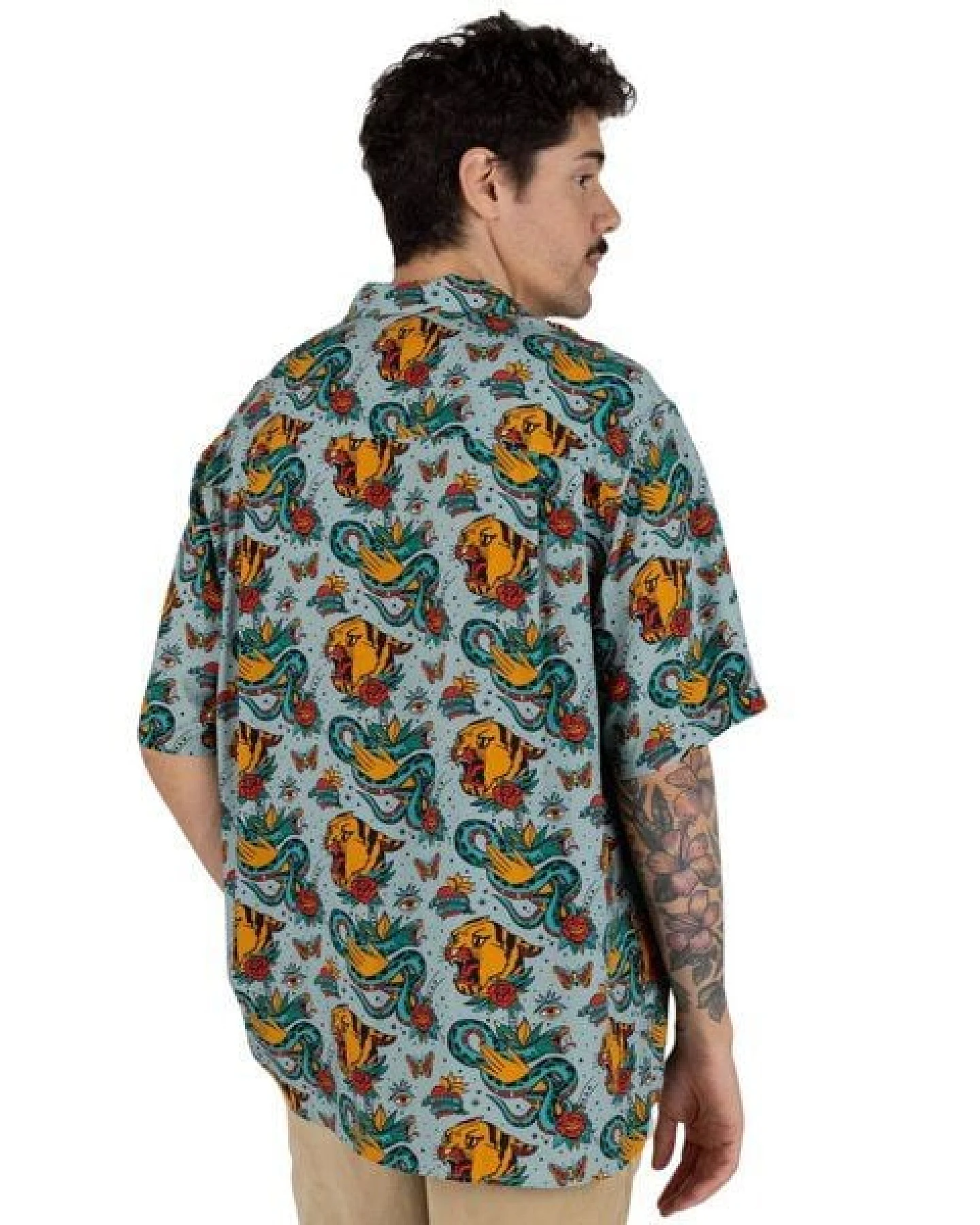 Brava Fabrics Kurzarm-Hemd Old School Tattoo Aloha – Ansicht 3