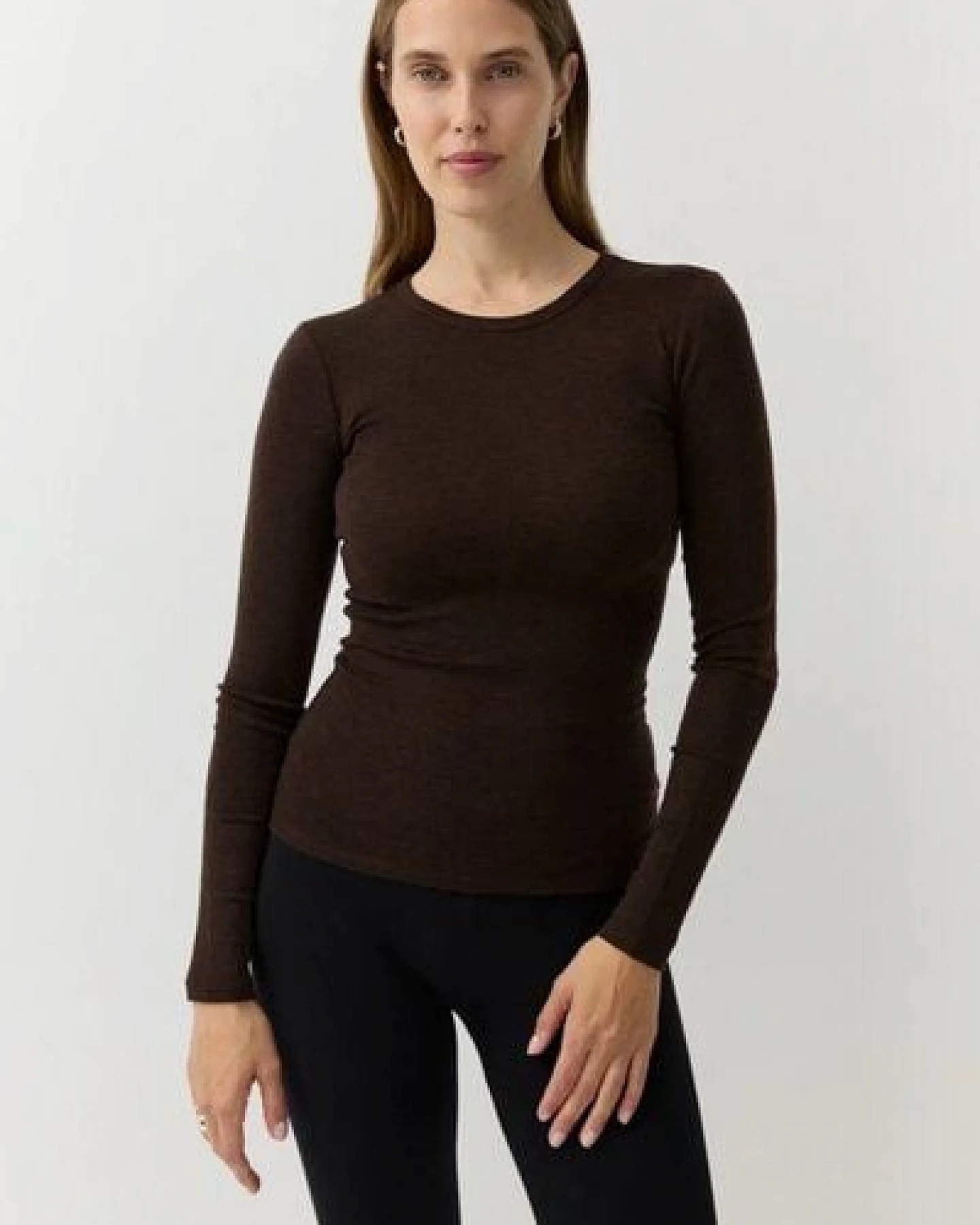The Slow Label Langarm-Shirt aus Merinowolle – Ansicht 2
