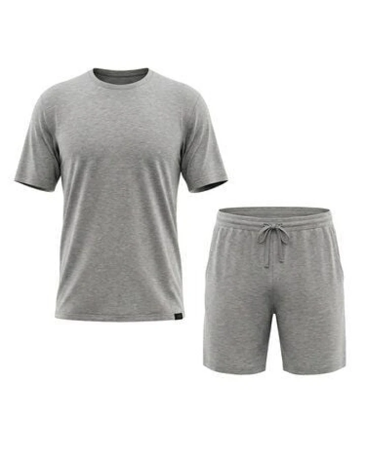 ZD Zero Defects Trendy Vigore kurzer Modal-Pyjama in Grau