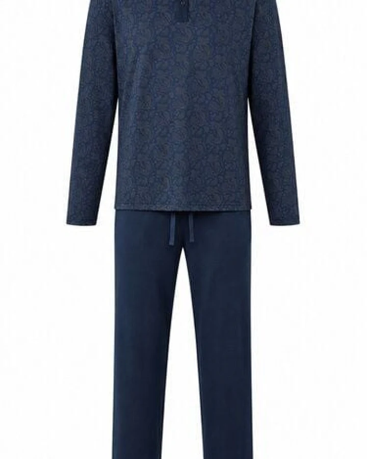 ZD Zero Defects Luxury langer Modal-Pyjama in Marineblau