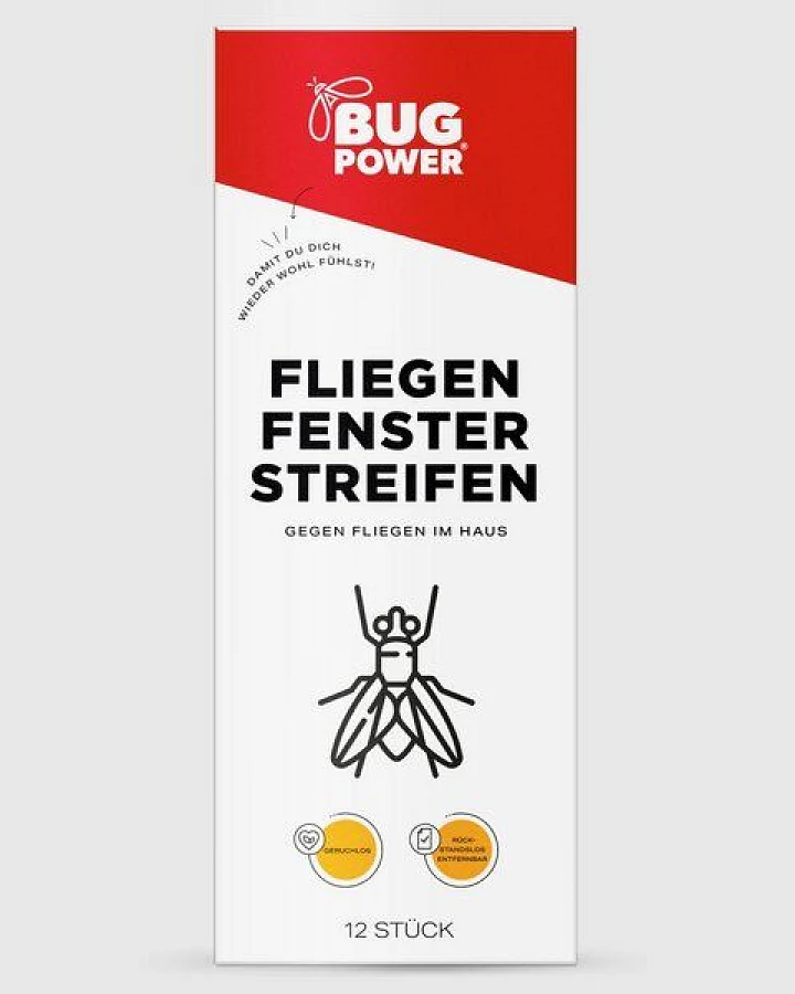 Silberkraft Fliegen Fensterstreifen - gegen Fliegen - Köderstreifen - ohne Klebefläche