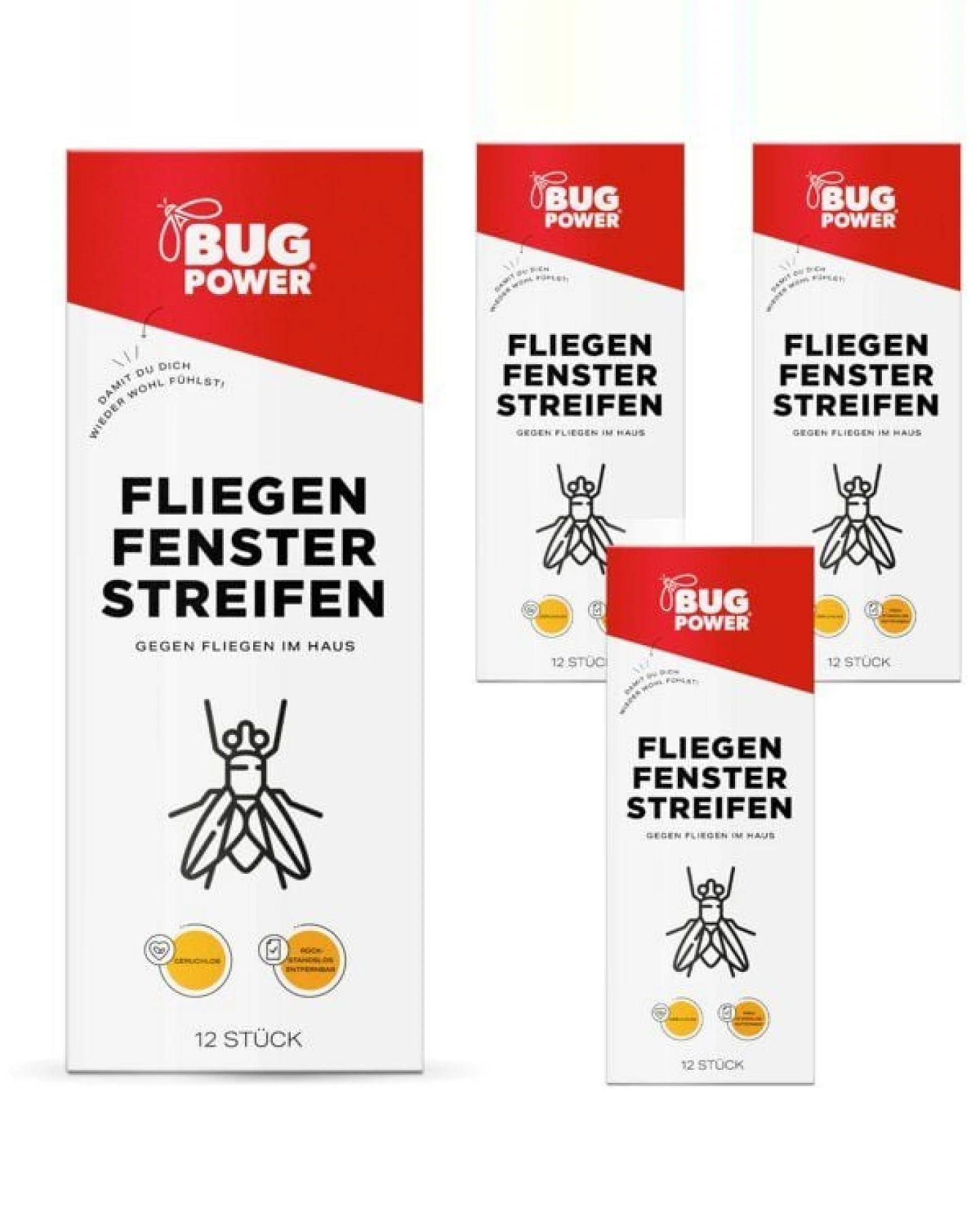 Silberkraft Fliegen Fensterstreifen - gegen Fliegen - Köderstreifen - ohne Klebefläche – Ansicht 4