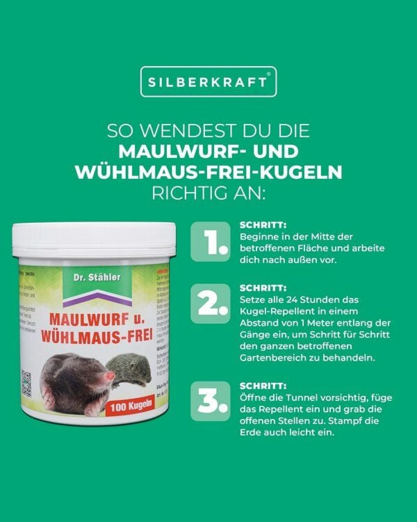 Silberkraft Maulwurf- und Wühlmaus-Frei: Erfolgreiche Vertreibung – Ansicht 2