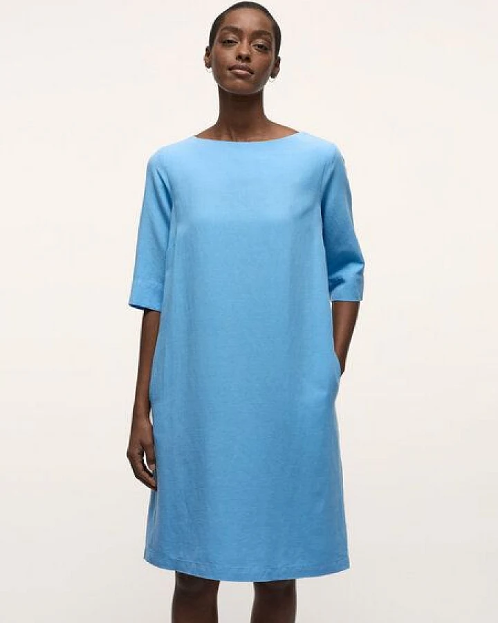 LANIUS Etuikleid aus TENCEL mit Leinen