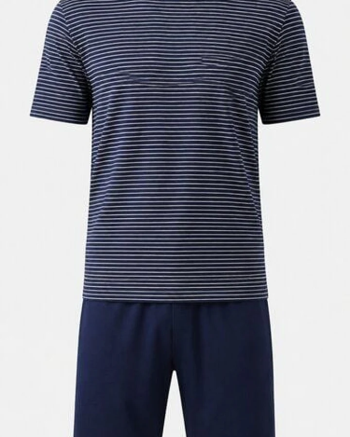 ZD Zero Defects Suihei kurzer Modal-Pyjama in Marineblau