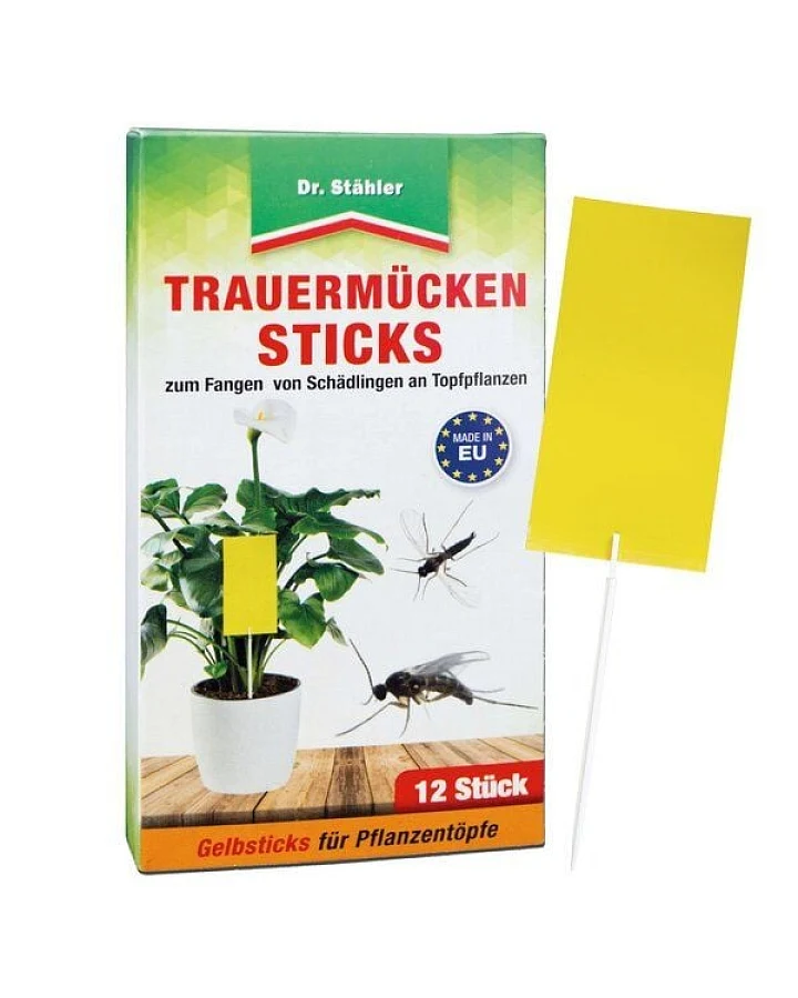 Silberkraft Trauermücken-Sticks: Effektive Bekämpfung von Weiße Fliegen, Trauermücken, Obst- und Essigfliegen, Thripsen und Zikaden