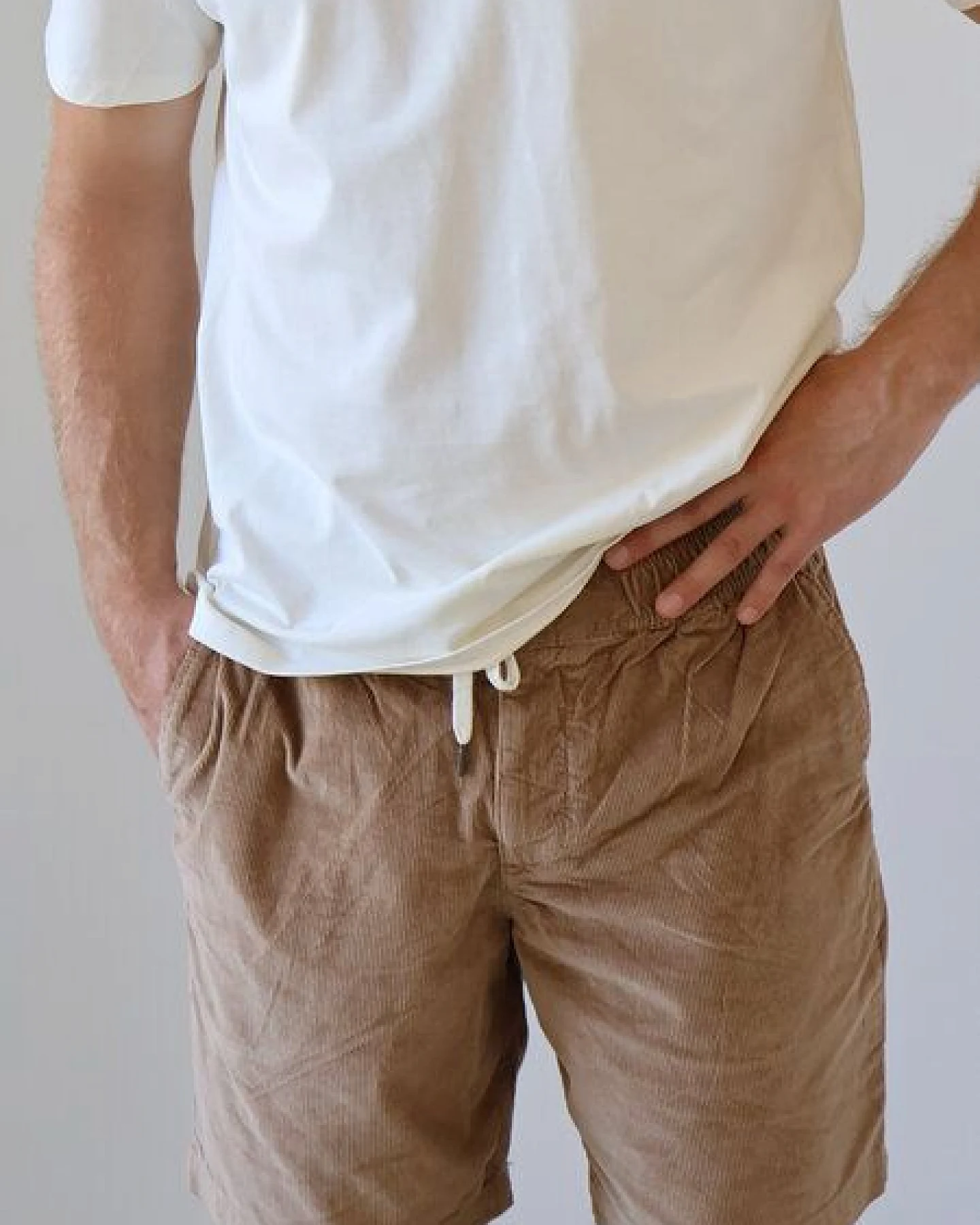 Kultgut Relax Cord Shorts / 100% Biobaumwolle - leicht elastisch – Ansicht 3