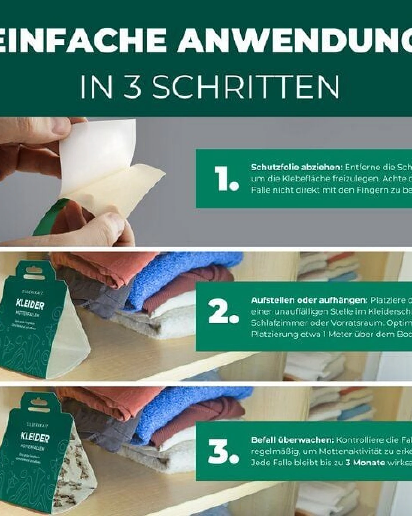 Silberkraft Mottenfalle 6 Stück – Ansicht 4