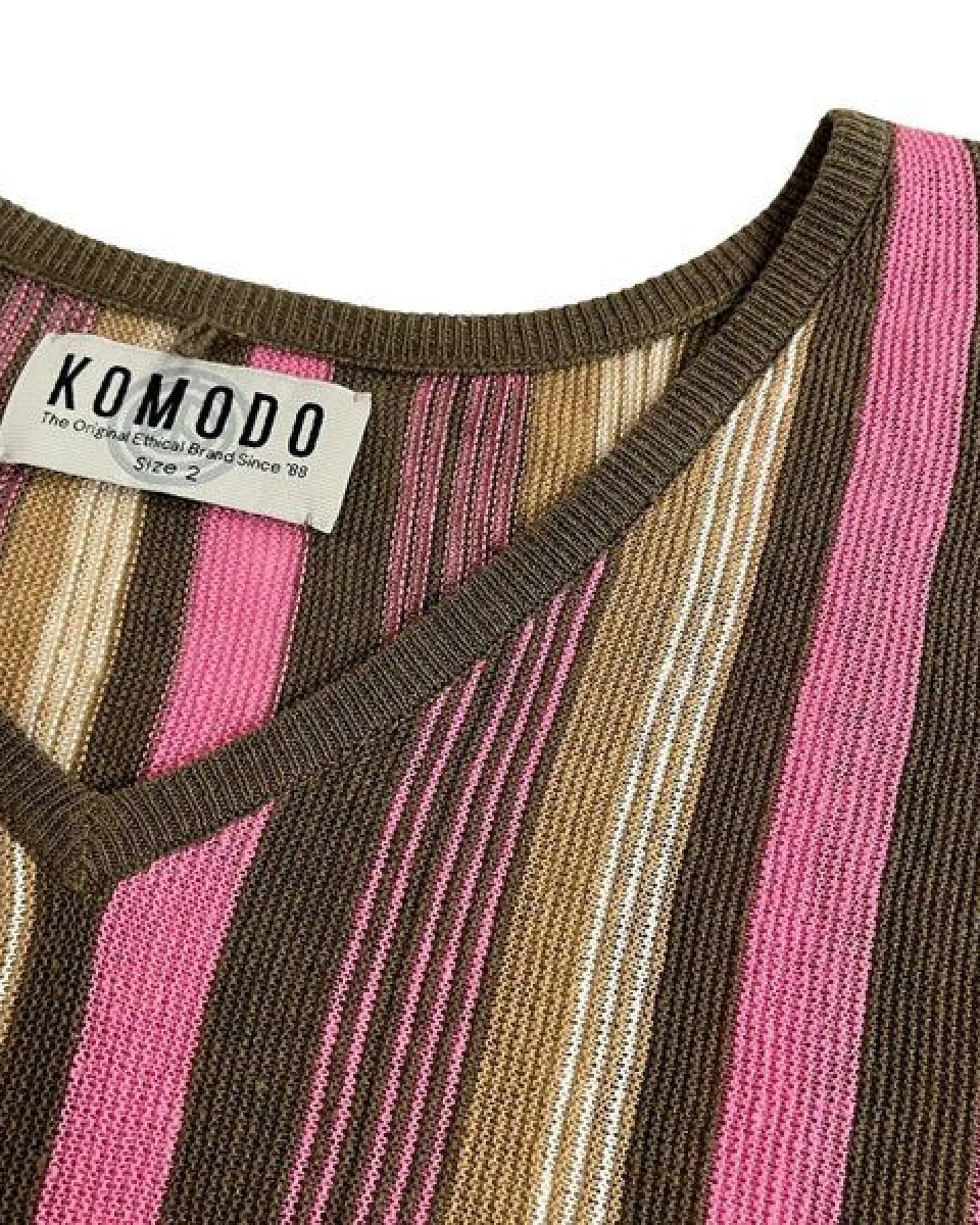 Komodo Strickpullover Clover Jumper Linen Stripe – Ansicht 2