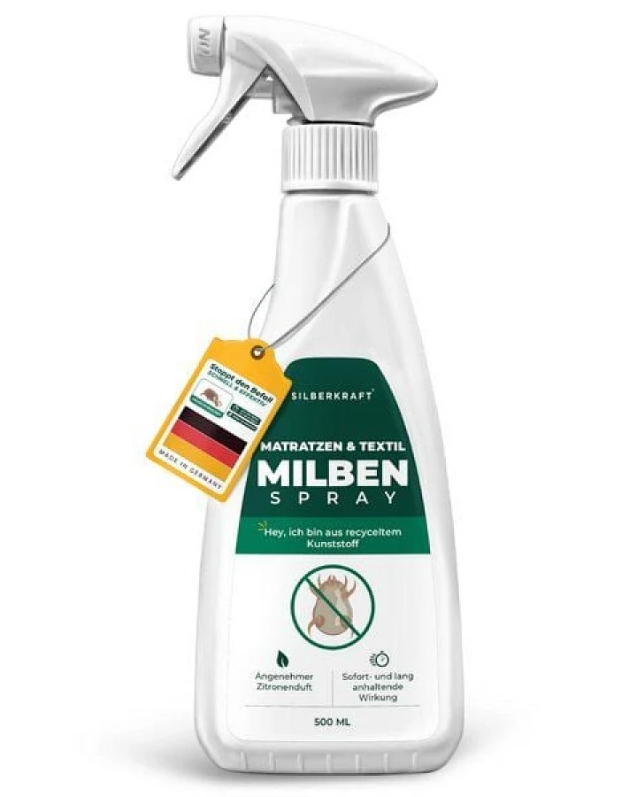 Silberkraft Milbenspray für Matratzen & Textil - Milben im Bett vertreiben