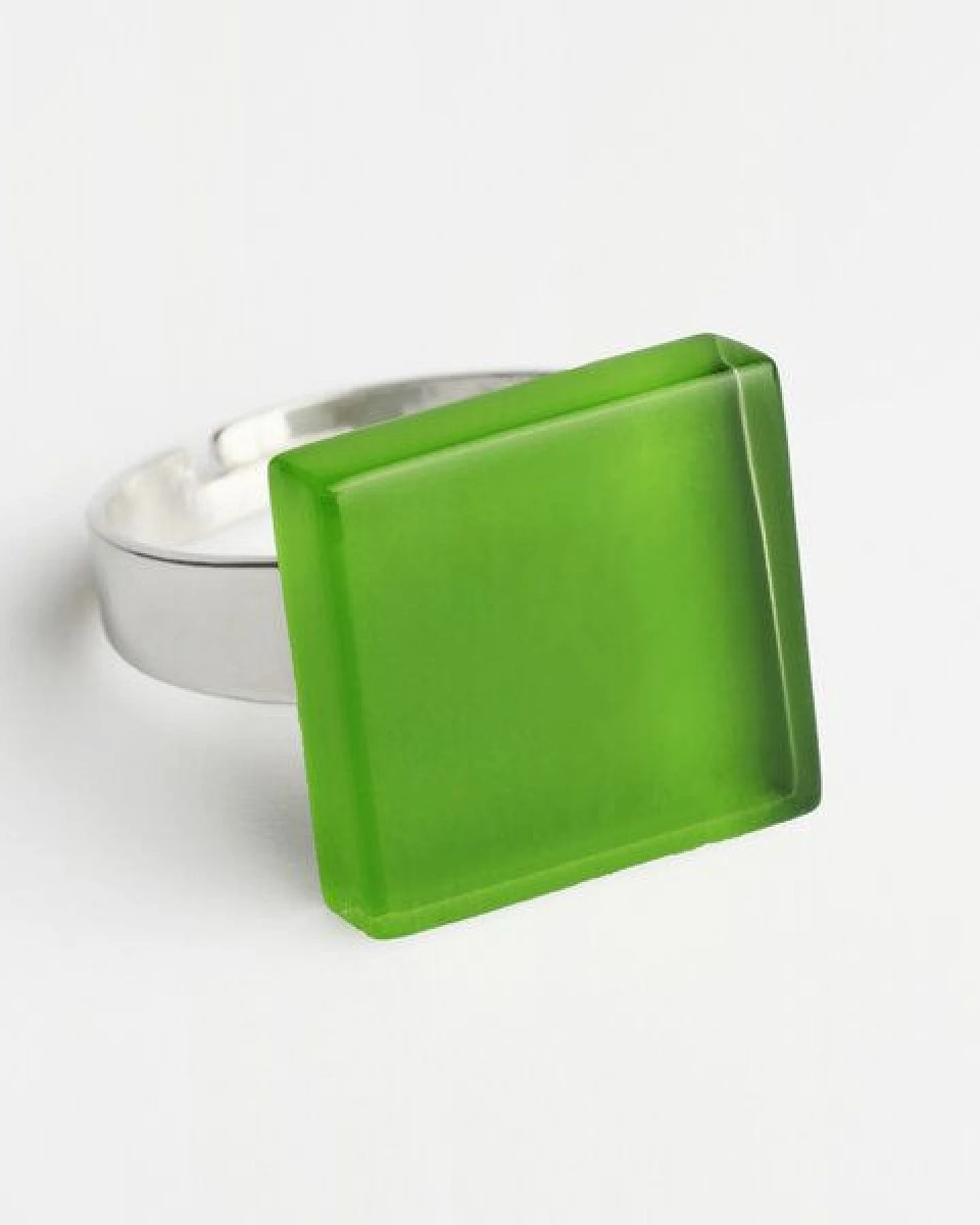 ALEXASCHA Minimalistischer Ring aus Glas, klein – Ansicht 2