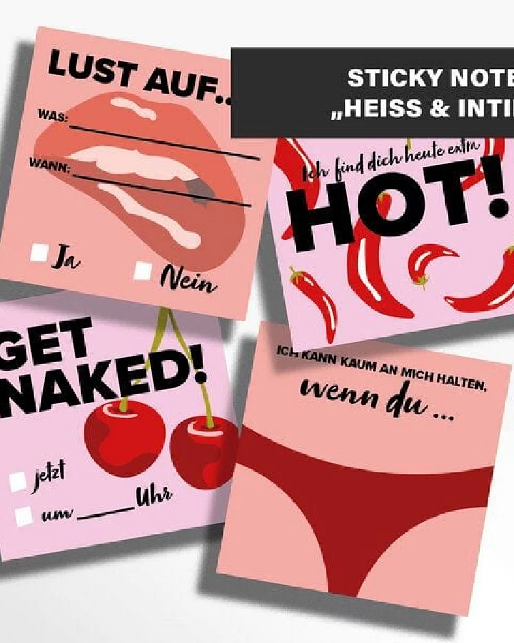 DEINE ZWEISAMKEIT STICKY NOTES "HEISS & INTIM"