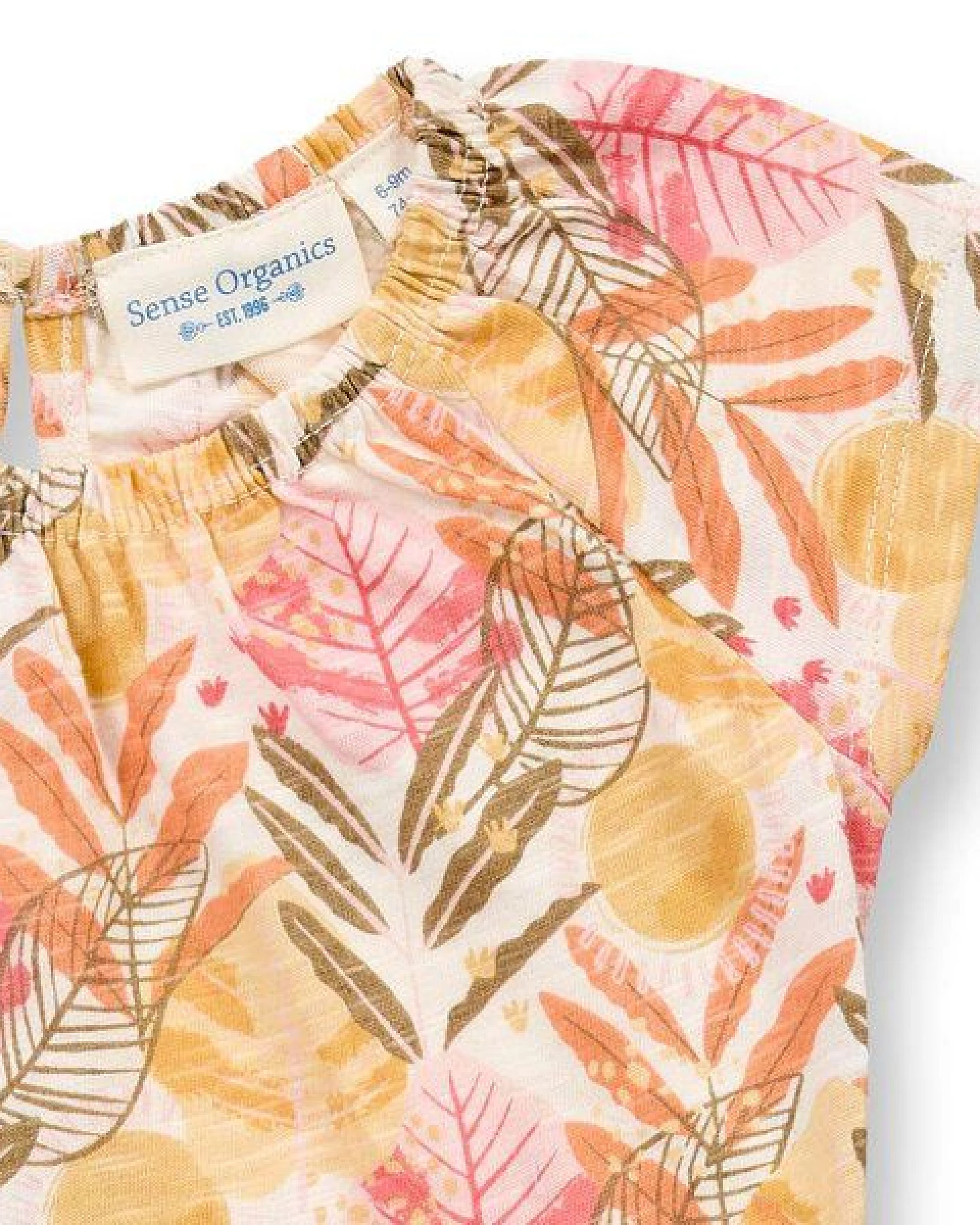 Sense Organics Baby Spieler mit Blätter-Druck, Modell LUA – Ansicht 2