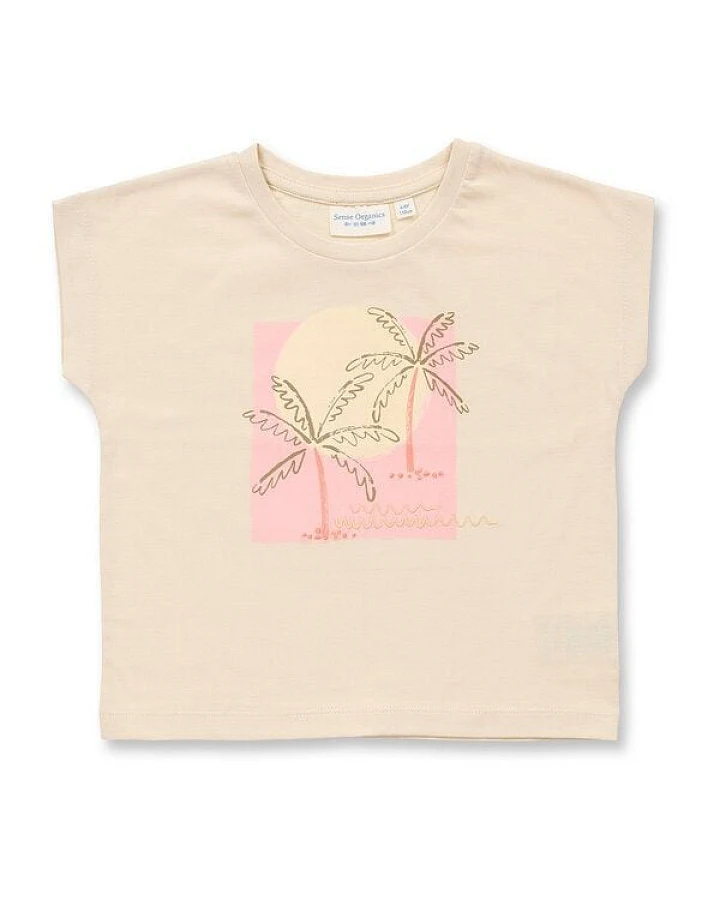 Sense Organics T-Shirt mit Palmen-Motiv für Kinder, Modell DORA