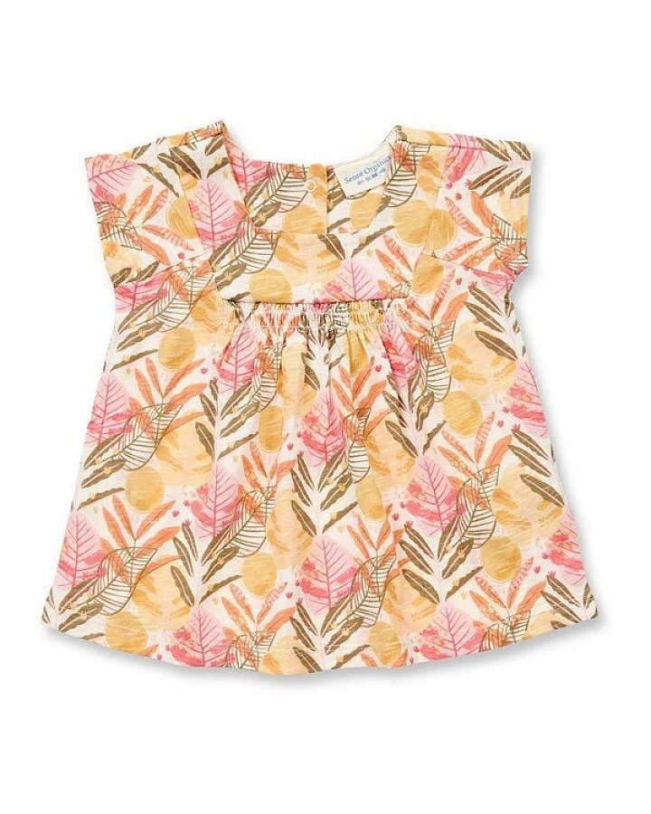 Sense Organics Baby Tunika mit Blätter-Druck, Modell IRMA