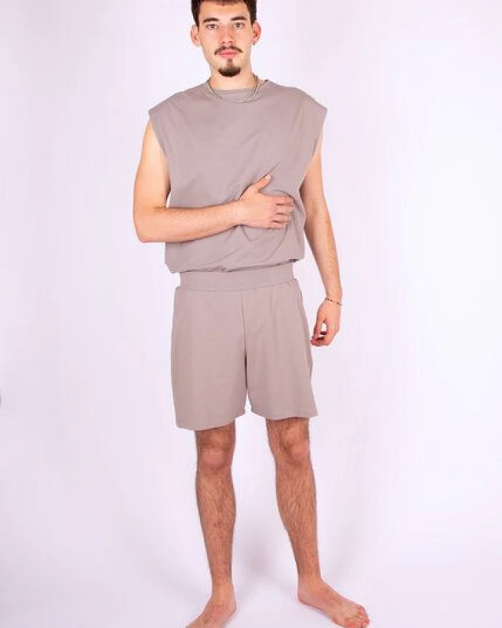 ÆVRIL Unisex Kurze Shorts // Dolphin Grey // Bio-Baumwolle