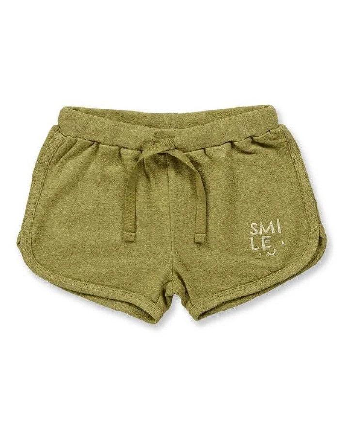 sense-organics Kinder Shorts in olivgrün, Modell ODA
