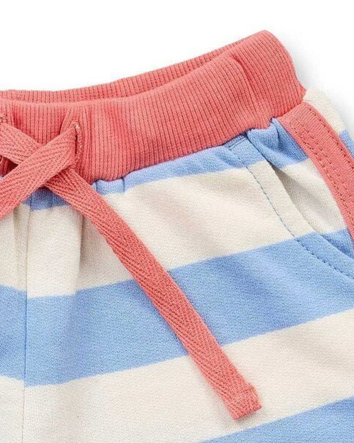 Sense Organics Baby Shorts blau-weiß geringelt, Modell MARLEN – Ansicht 2