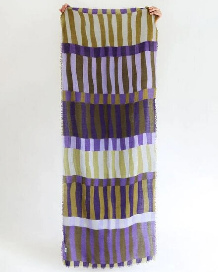 Djian Schal aus Merino-Wolle – STRIPES – mulesingfrei