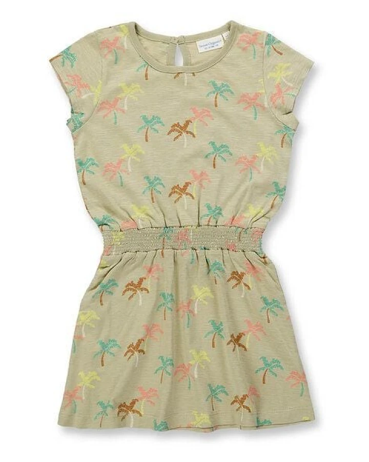 sense-organics Mädchenkleid mit Palmen, Modell MELDA