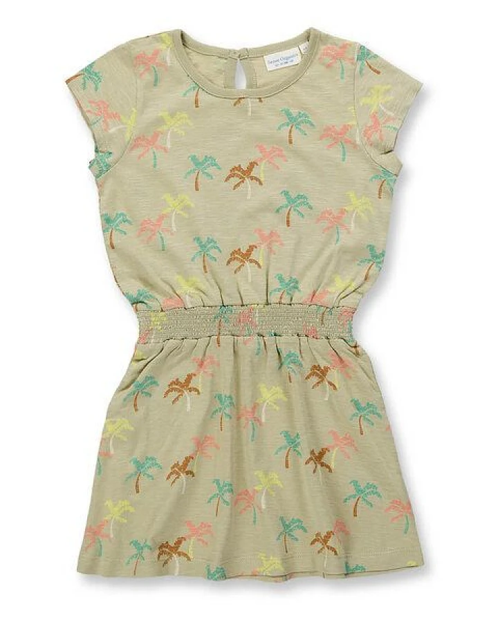 sense-organics Mädchenkleid mit Palmen, Modell MELDA