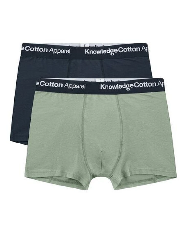 KnowledgeCotton Apparel 2er Pack Boxershorts - MAPLE - aus Bio-Baumwolle