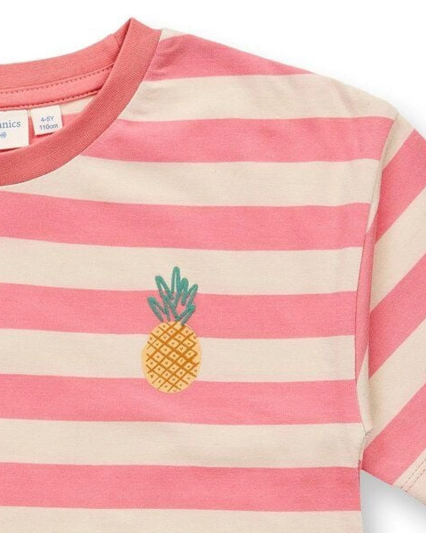 Sense Organics Kinder T-Shirt rosa-creme geringelt, Modell SOPHIE – Ansicht 2