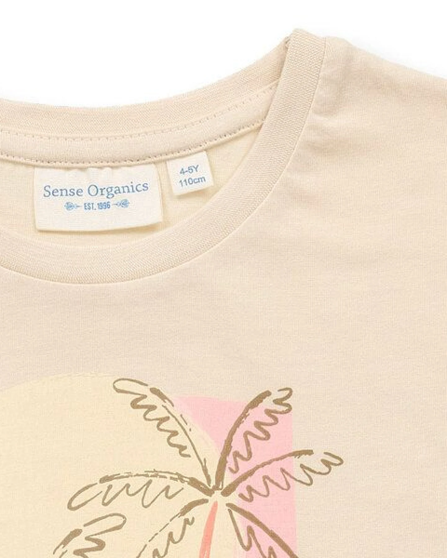 Sense Organics T-Shirt mit Palmen-Motiv für Kinder, Modell DORA – Ansicht 2