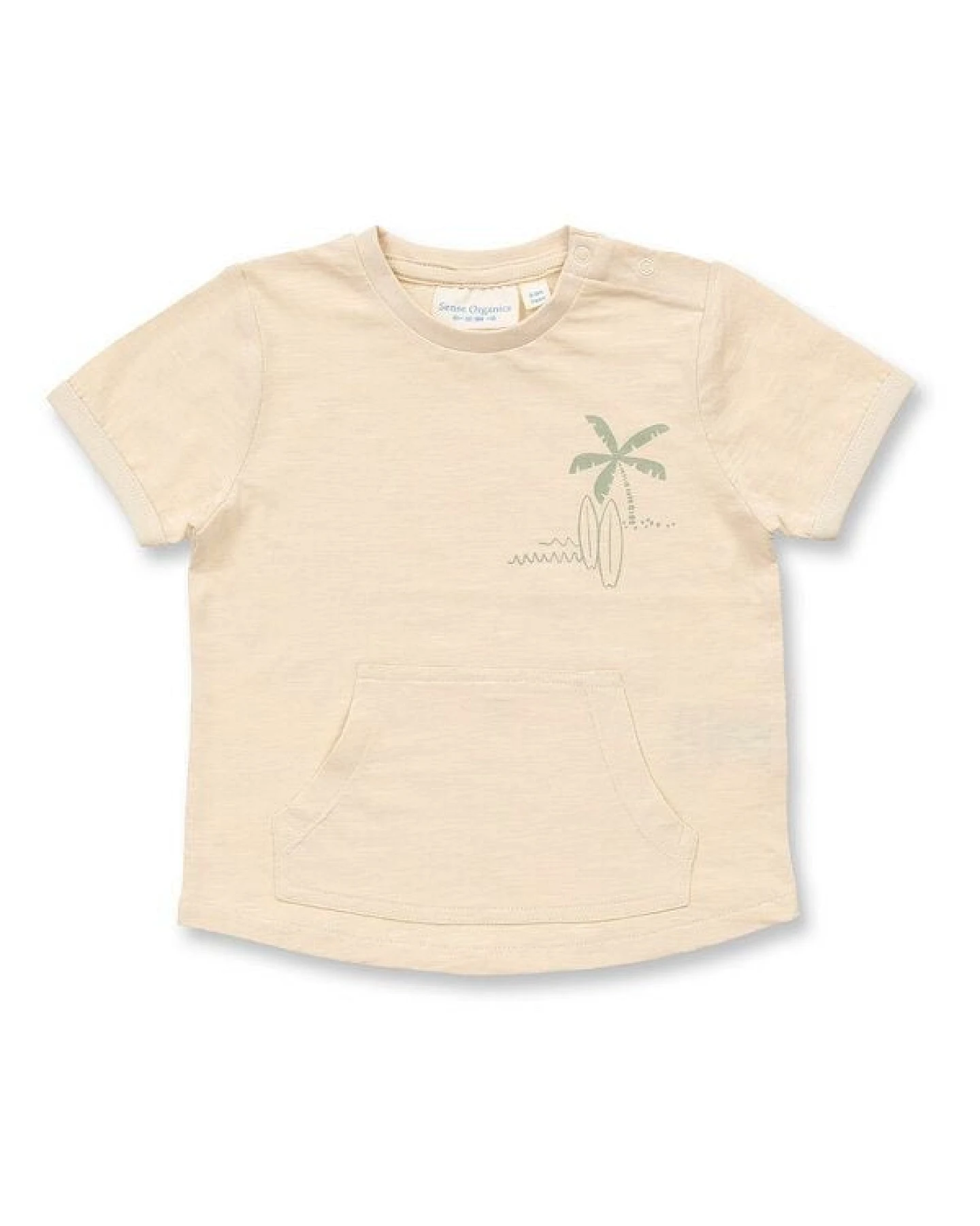 Sense Organics T-Shirt für Babys mit Kängurutasche, Modell TAMO – Ansicht 2