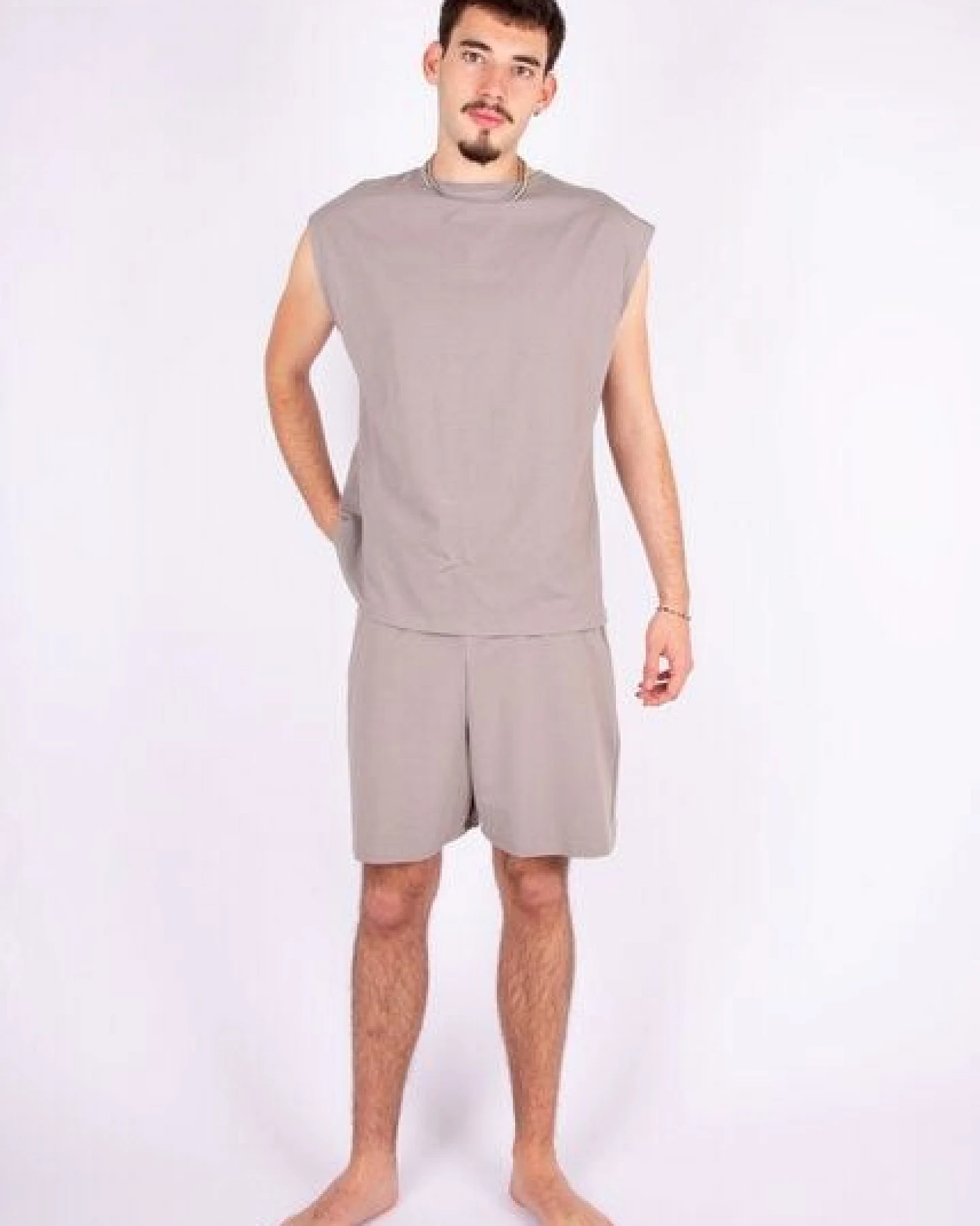 ÆVRIL Unisex Oversize Shirt // Dolphin Grey // Bio-Baumwolle – Ansicht 2