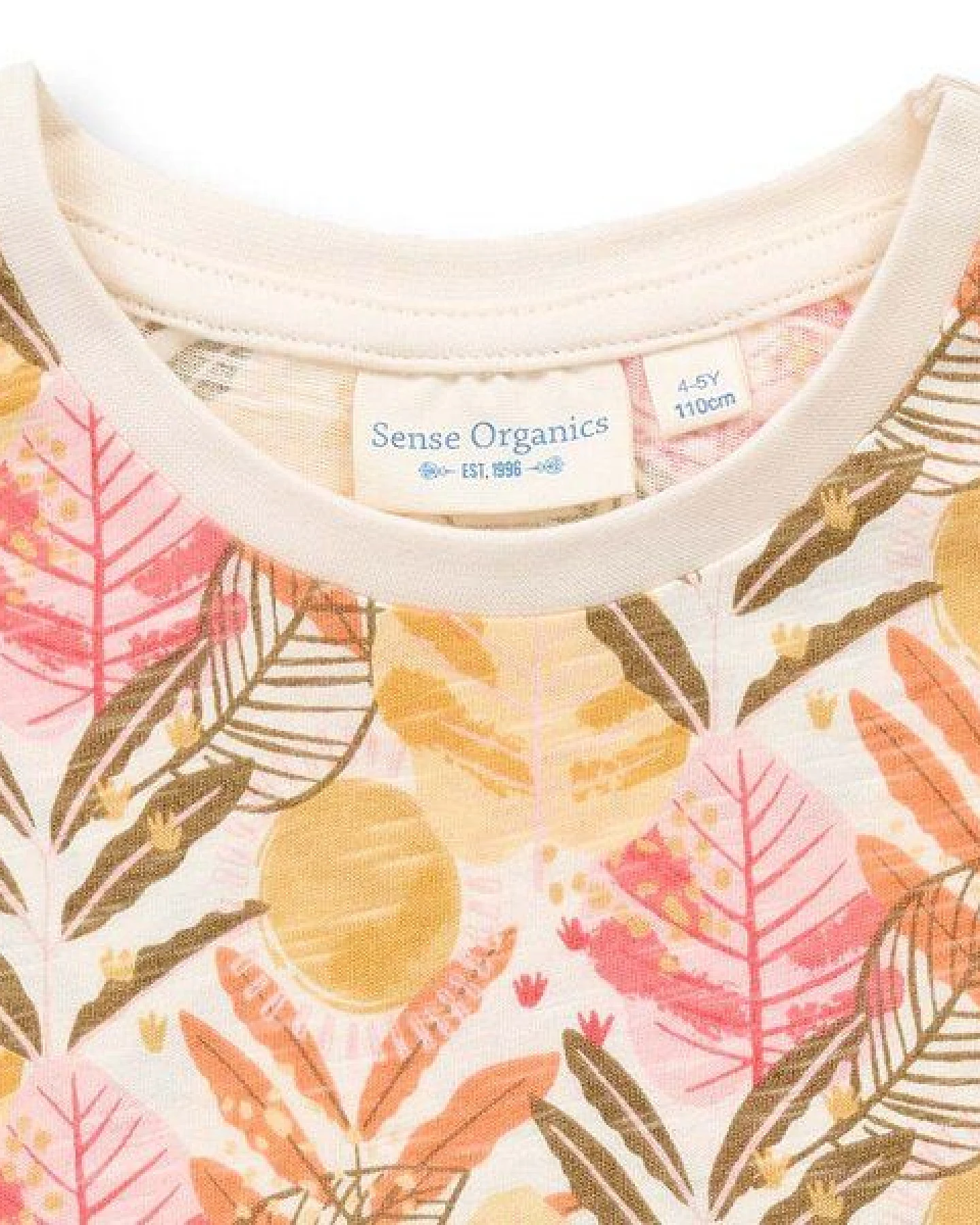 Sense Organics T-Shirt mit Blätter-Druck für Kinder, Modell DORA – Ansicht 2