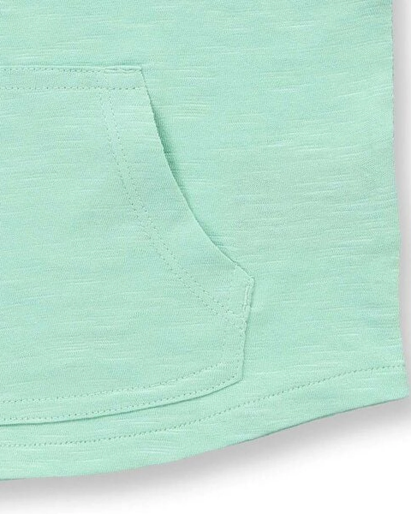 Sense Organics Baby T-Shirt in mintgrün mit Kängurutasche, Modell TAMO – Ansicht 3