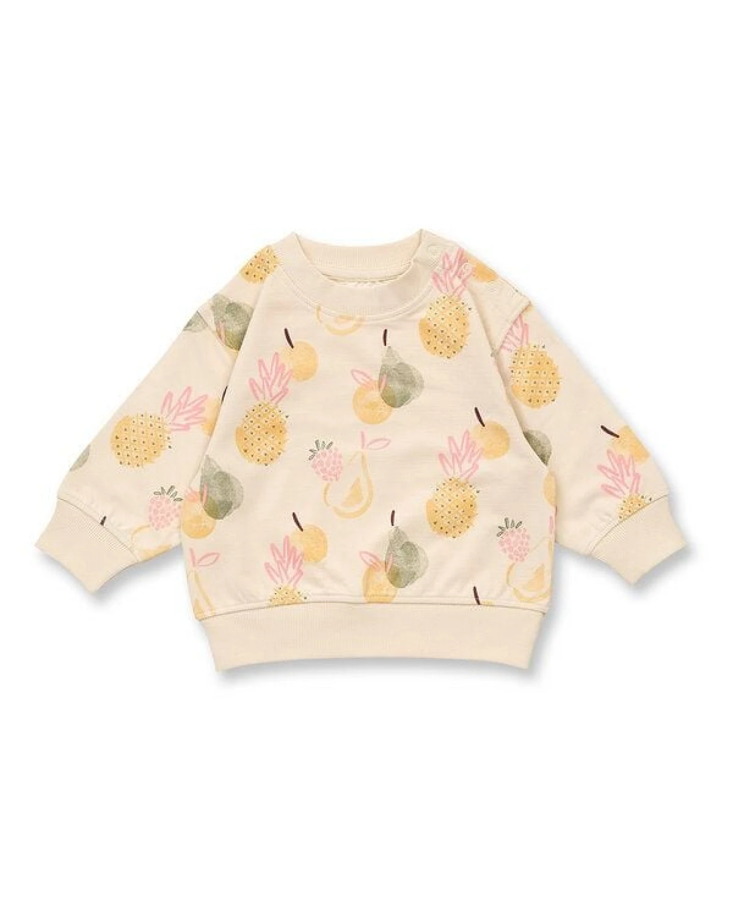 Sense Organics Baby Sweatshirt mit Früchtedruck, Modell SIAM – Ansicht 2