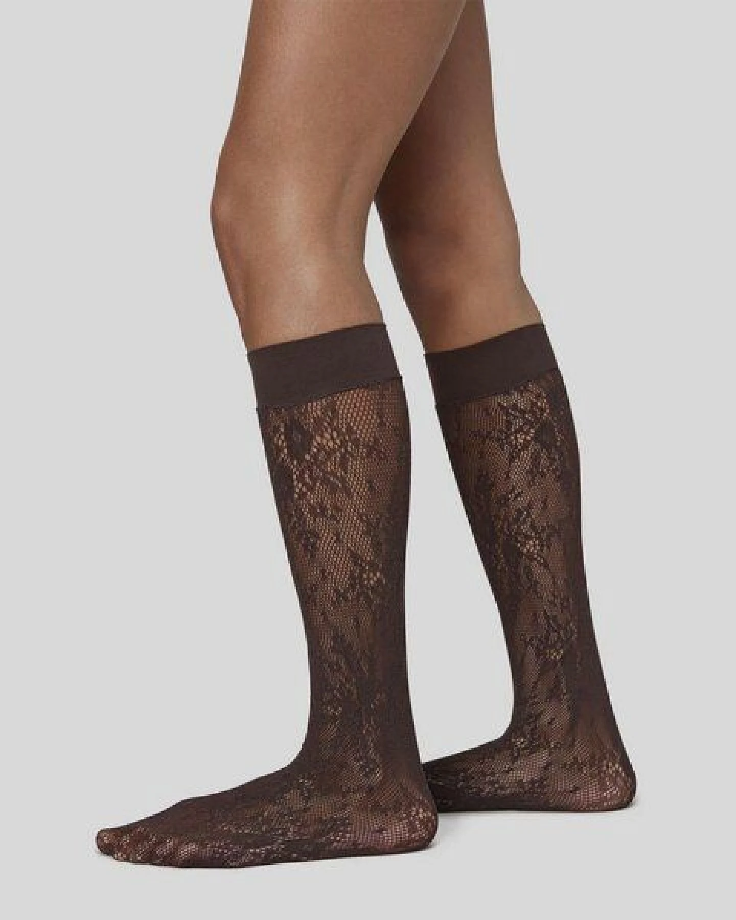 Swedish Stockings Spitzenstrümpfe Rosa aus ECONYL®-Nylon – Ansicht 2