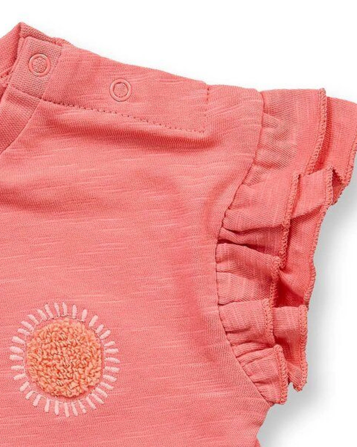Sense Organics Baby T-Shirt in pfirsichrosa, Modell ADA – Ansicht 2