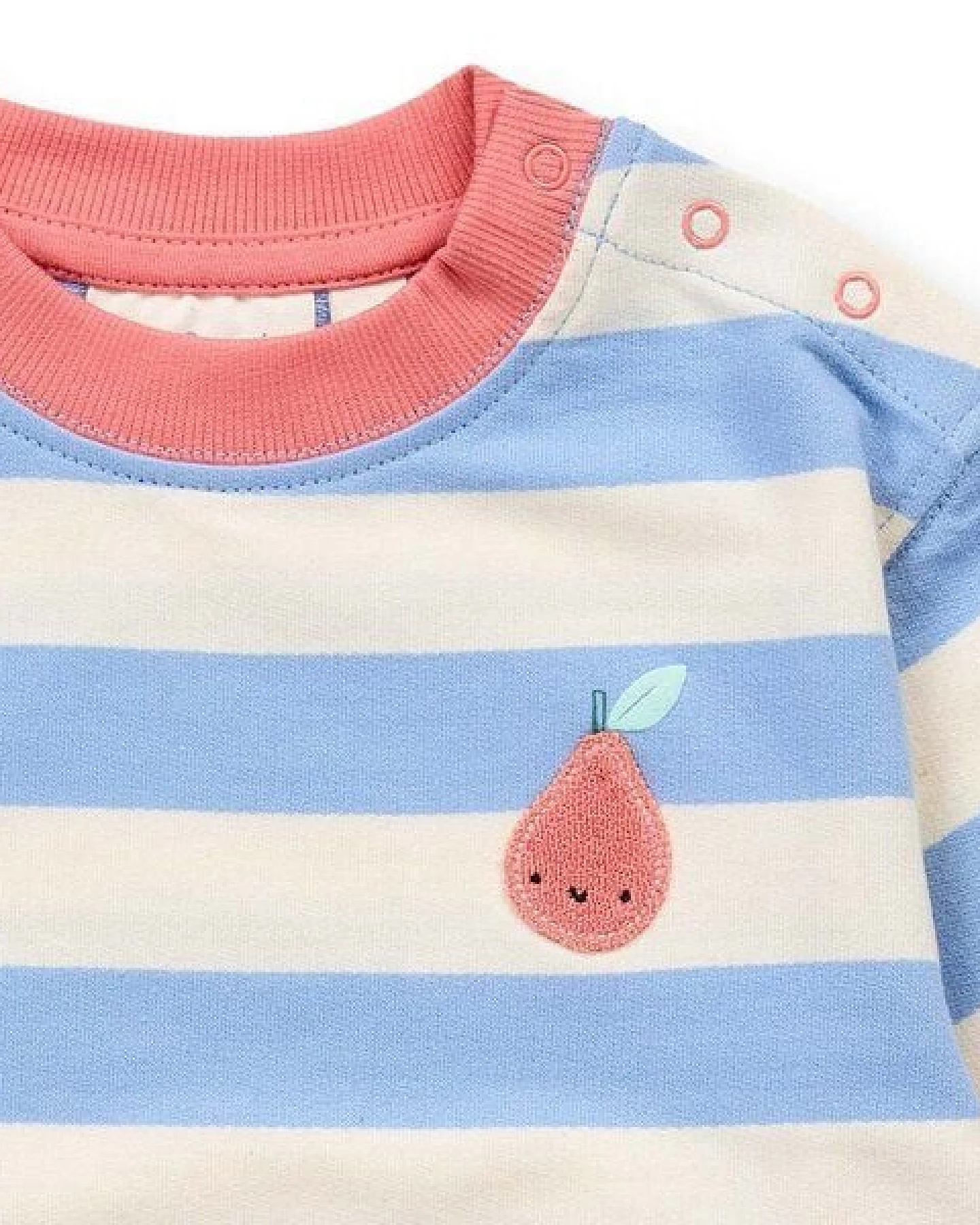 Sense Organics Baby Sweatshirt blau-weiß geringelt, Modell SIAM – Ansicht 3
