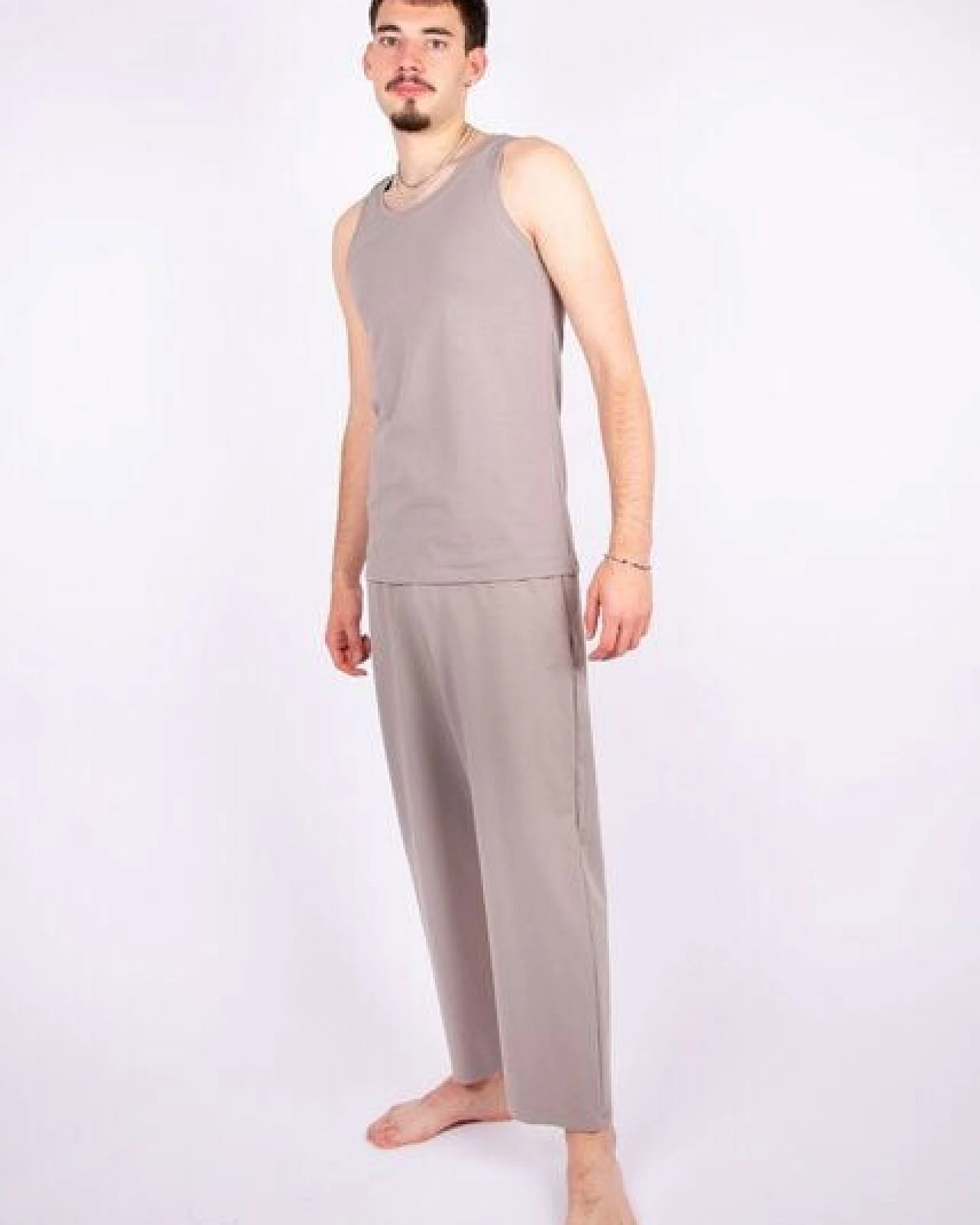 ÆVRIL Unisex Tank Top // Dolphin Grey // Bio-Baumwolle – Ansicht 2