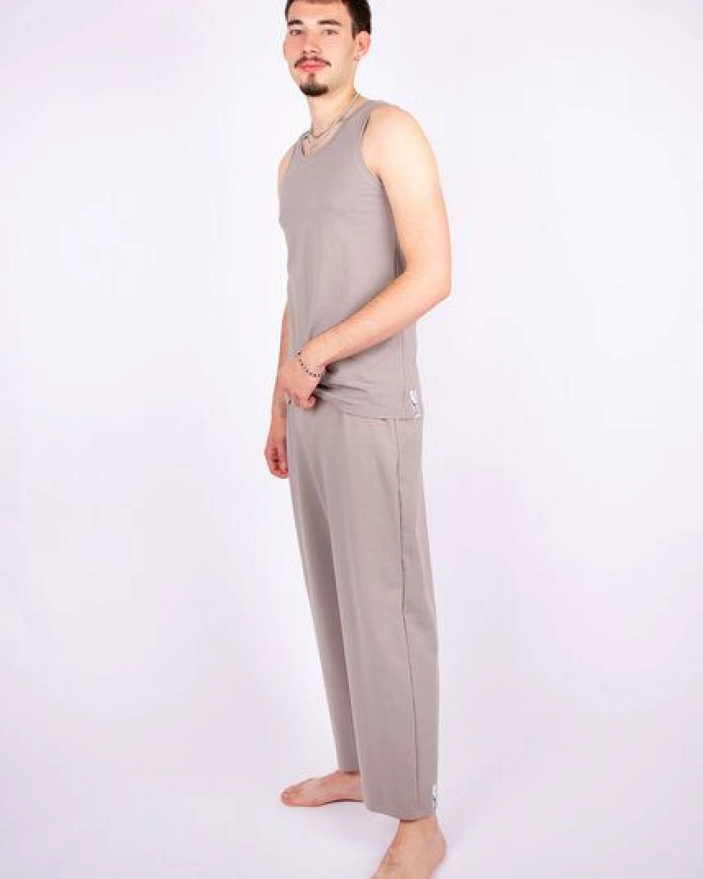 ÆVRIL Unisex Tank Top // Dolphin Grey // Bio-Baumwolle – Ansicht 3