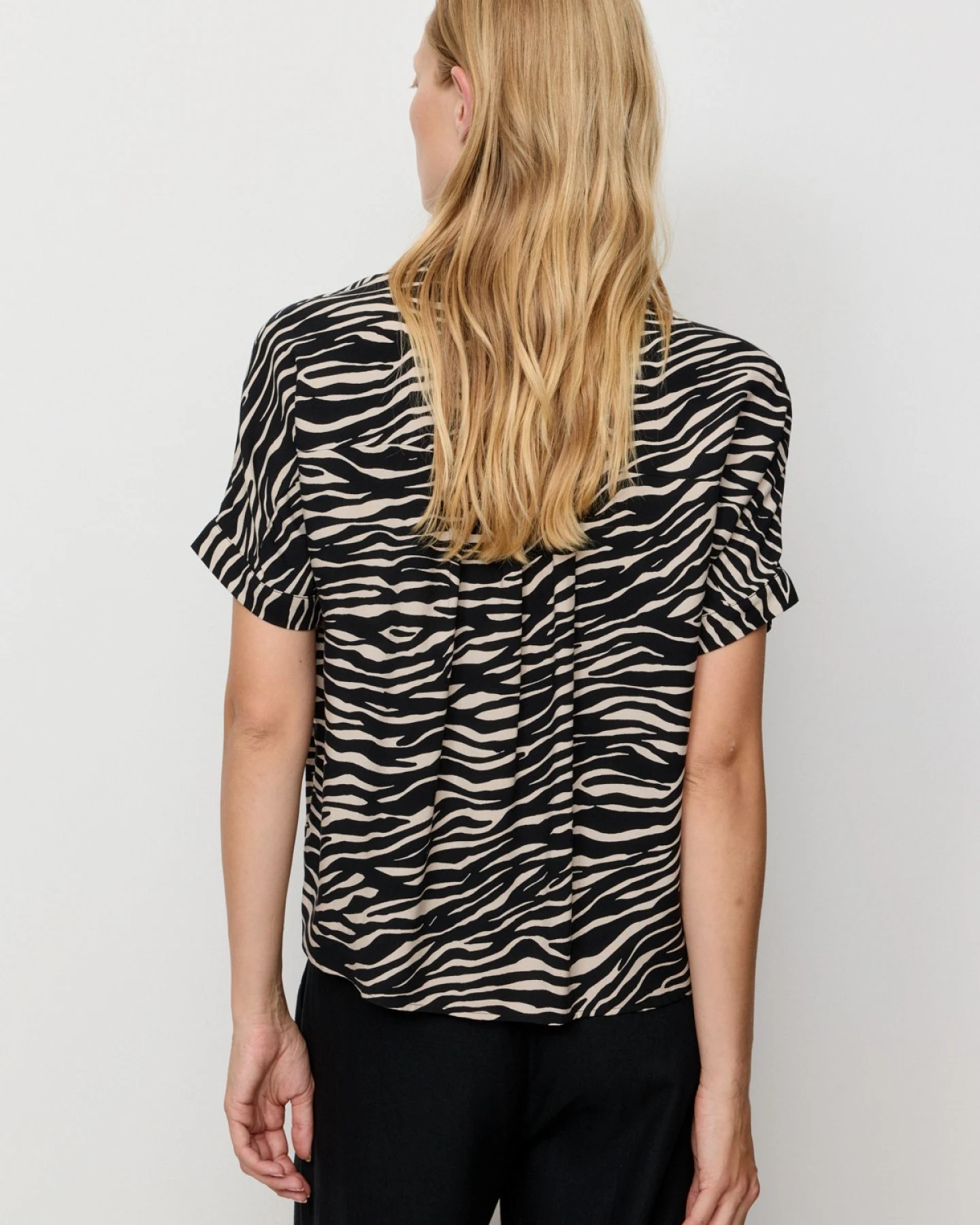 Bluse Lotus Zebra Schwarz – Ansicht 2