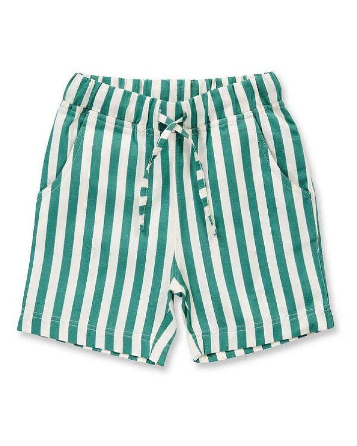 Sense Organics Kinder Shorts grün-weiß gestreift, Modell RESSAD