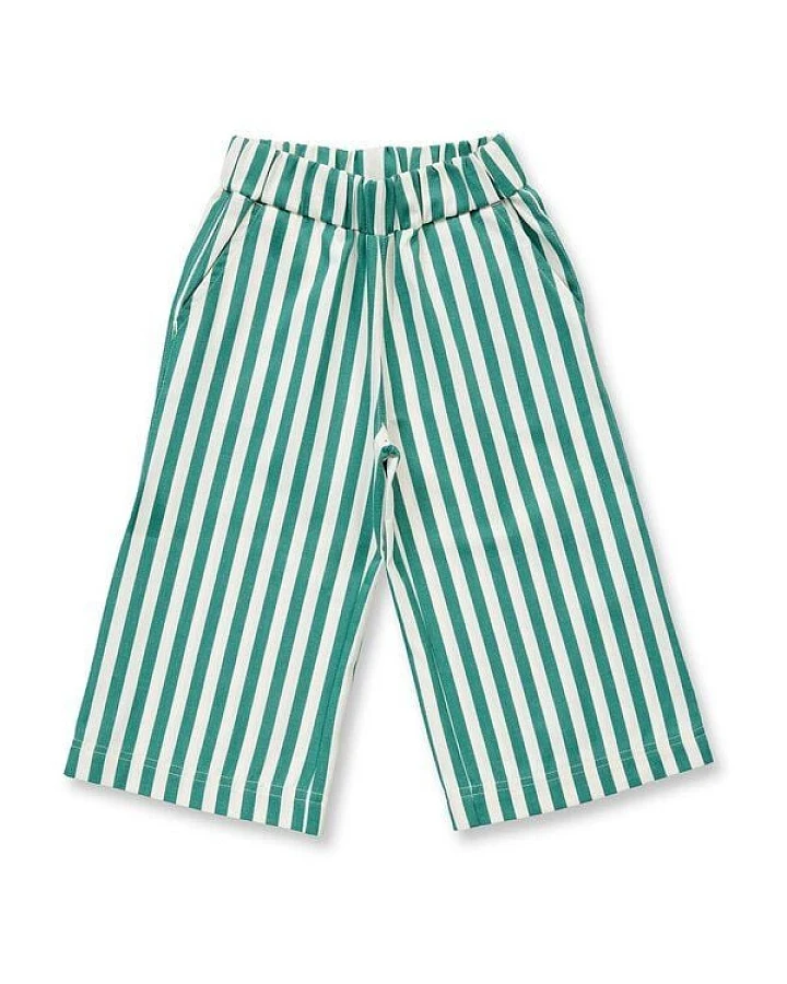 Sense Organics Kinderhose grün-weiß gestreift, Modell WALA
