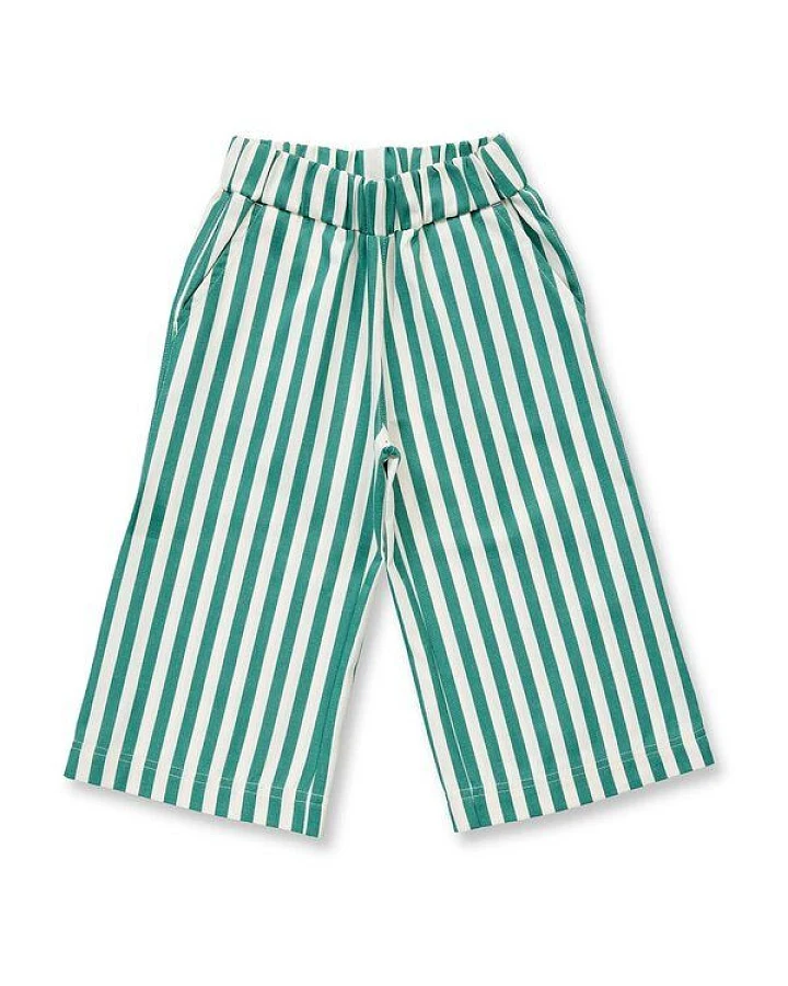 Sense Organics Kinderhose grün-weiß gestreift, Modell WALA