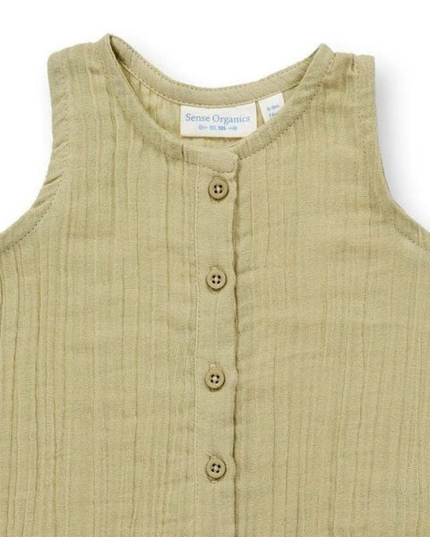 Sense Organics Baby Overall in schilfgrün, Modell MARIS – Ansicht 2