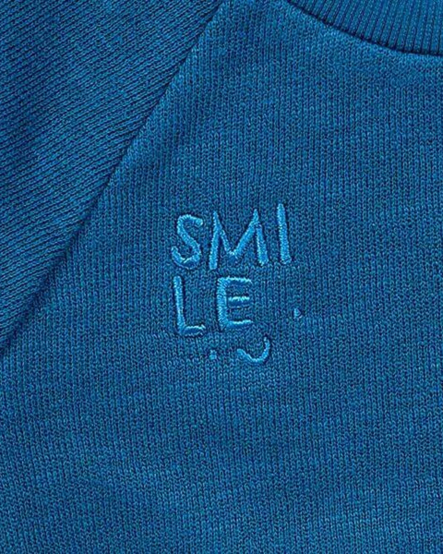 Sense Organics Baby Sweatshirt in ozeanblau, Modell BERIN – Ansicht 3